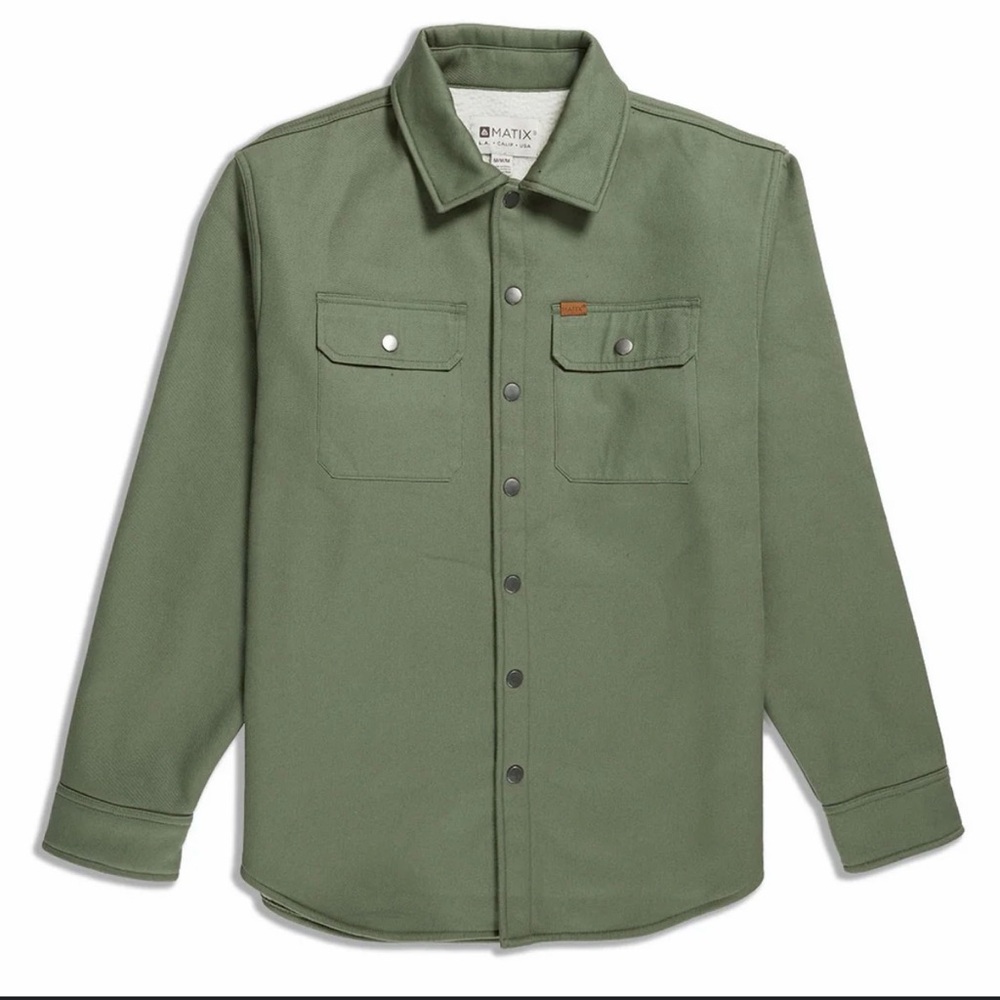 Matix Men's Olive Casual Button-Down Shirt